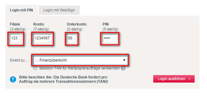 Deutsche Bank Login