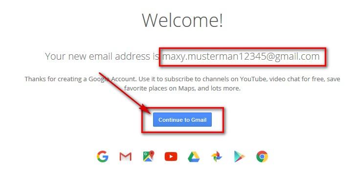 Gmail Beispiel Konto erstellen