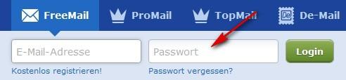 GMX Login: Passwort für GMX Konto eingeben