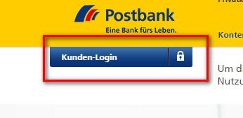 Postbank Login, Menü/Navigation